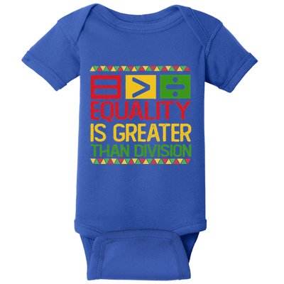Equality Is Greater Than Division Math Baby Bodysuit