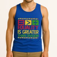 Equality Is Greater Than Division Math Tank Top