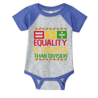 Equality Is Greater Than Division Math Infant Baby Jersey Bodysuit