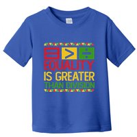 Equality Is Greater Than Division Math Toddler T-Shirt