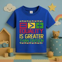 Equality Is Greater Than Division Math Toddler T-Shirt