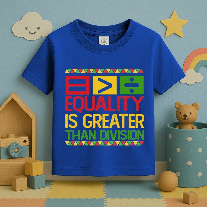 Equality Is Greater Than Division Math Toddler T-Shirt