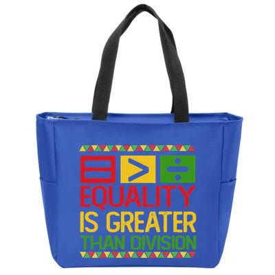 Equality Is Greater Than Division Math Zip Tote Bag