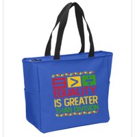 Equality Is Greater Than Division Math Zip Tote Bag