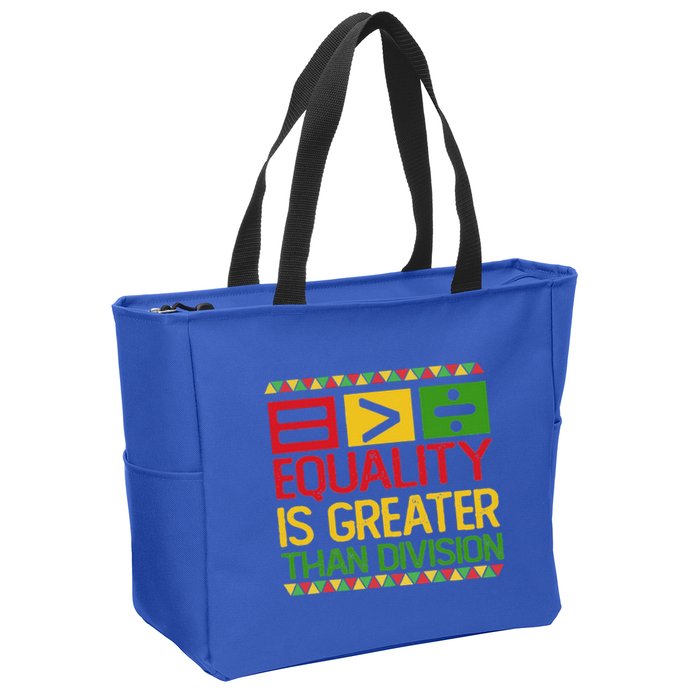 Equality Is Greater Than Division Math Zip Tote Bag