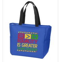 Equality Is Greater Than Division Math Zip Tote Bag