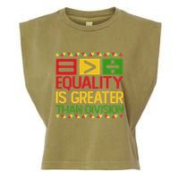 Equality Is Greater Than Division Math Garment-Dyed Women's Muscle Tee