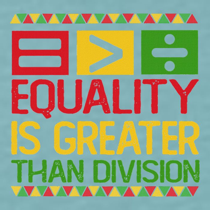 Equality Is Greater Than Division Math Sueded Cloud Jersey T-Shirt