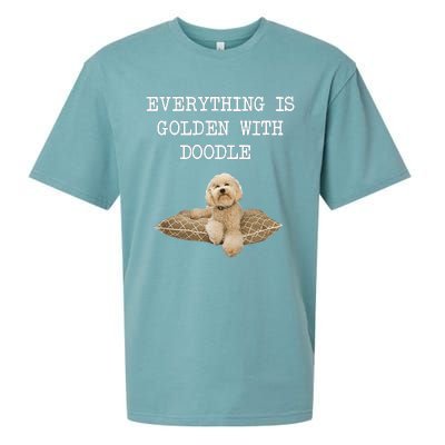 Everything Is Golden With My Goldendoodle Gift Sueded Cloud Jersey T-Shirt