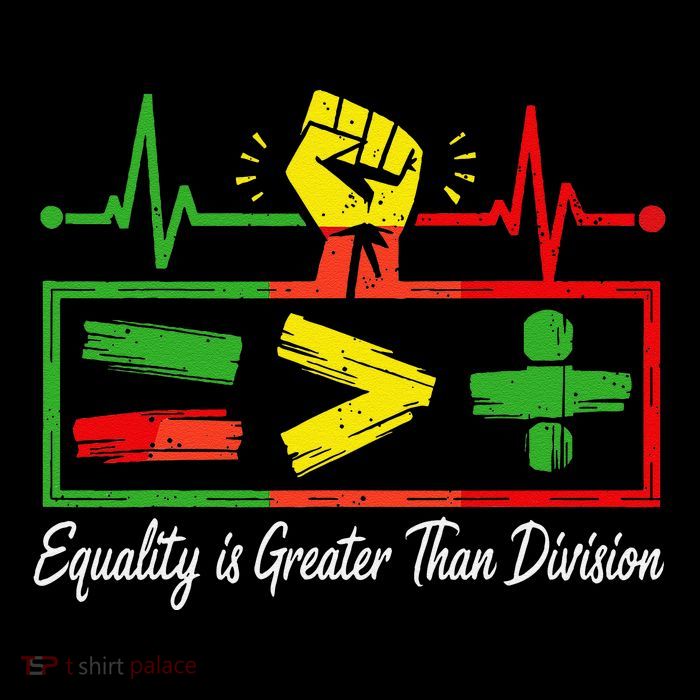 Equality Is Greater Than Division Black History Month Math Drawstring Bag