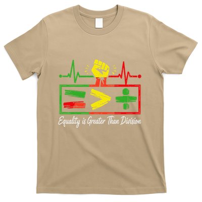 Equality Is Greater Than Division Black History Month Math T-Shirt