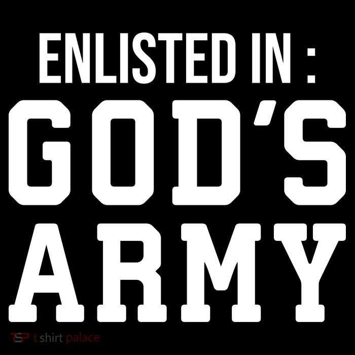 Enlisted In Gods Army Button