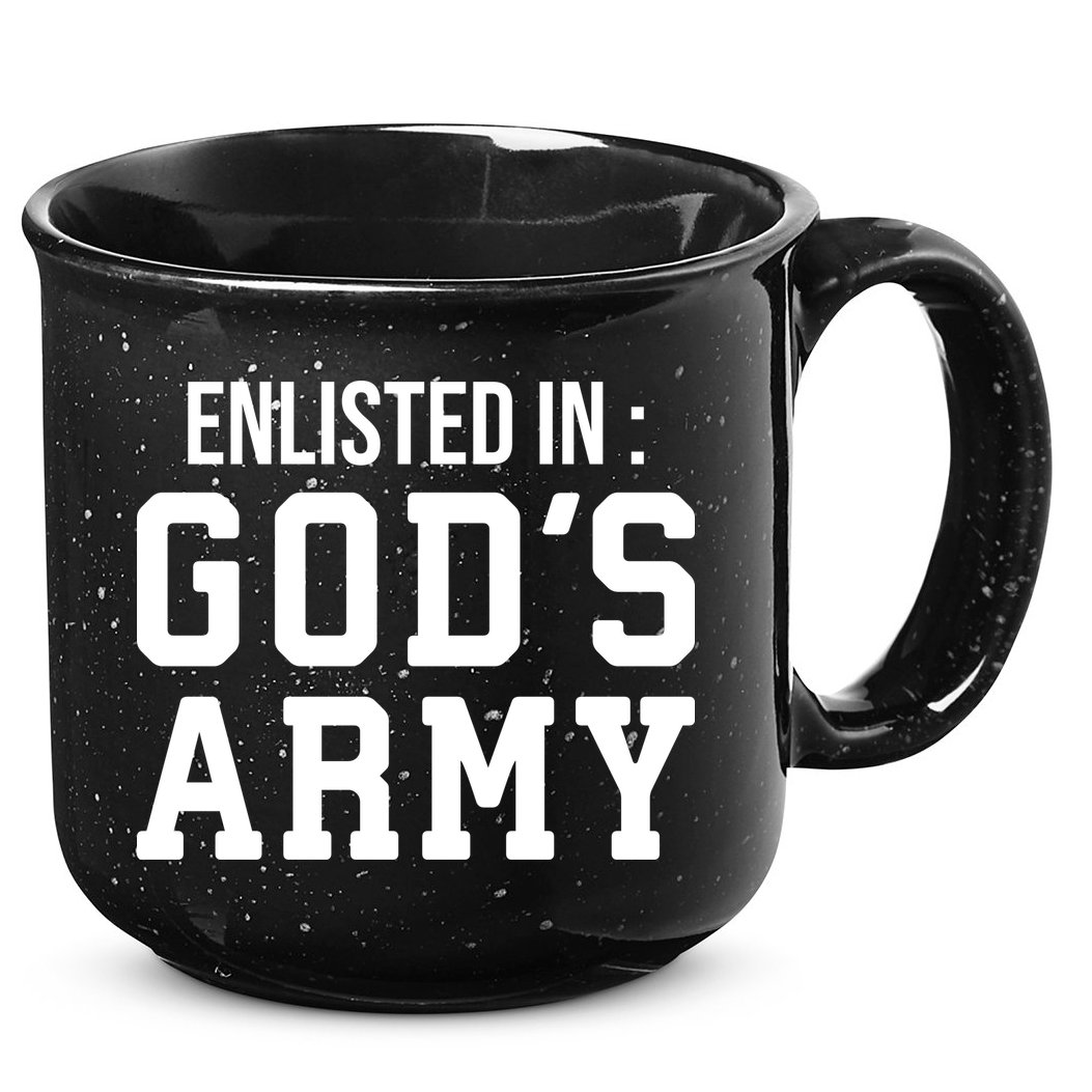 Enlisted In Gods Army 15oz Campfire Ceramic Mug