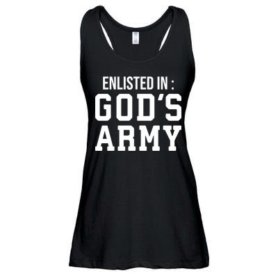 Enlisted In Gods Army Ladies Essential Flowy Tank