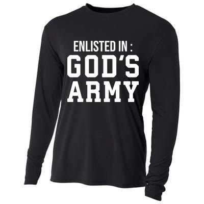 Enlisted In Gods Army Cooling Performance Long Sleeve Crew
