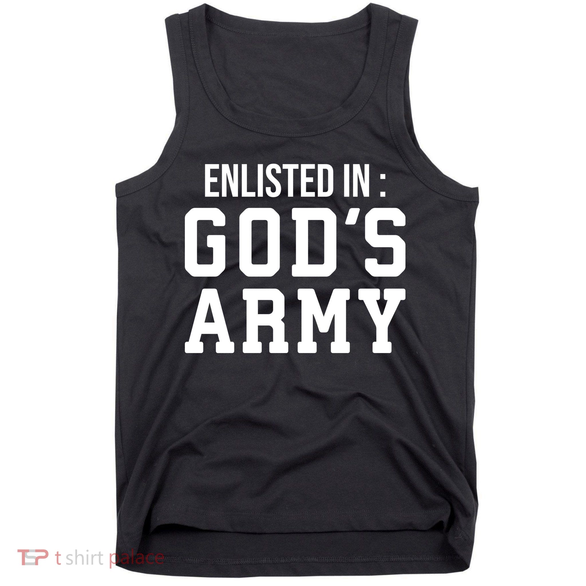Enlisted In Gods Army Tank Top
