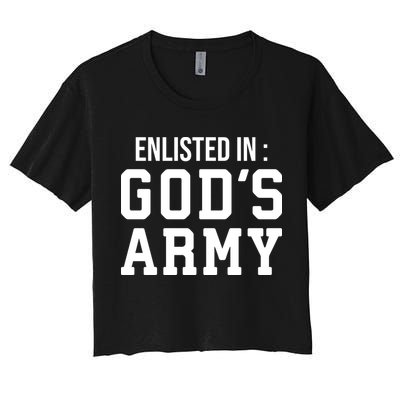 Enlisted In Gods Army Crop Top