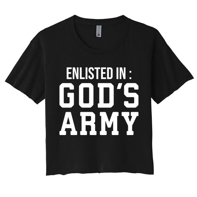 Enlisted In Gods Army Crop Top