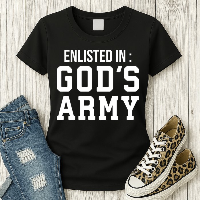 Enlisted In Gods Army Womens T-Shirt