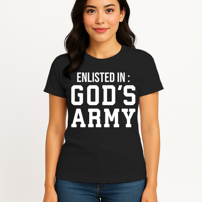 Enlisted In Gods Army Womens T-Shirt