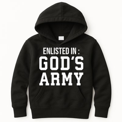 Enlisted In Gods Army Kids Hoodie