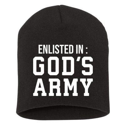 Enlisted In Gods Army Short Acrylic Beanie