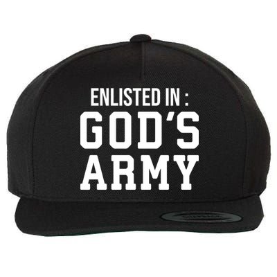 Enlisted In Gods Army Wool Snapback Cap