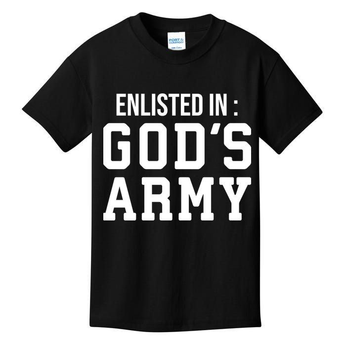 Enlisted In Gods Army Kids T-Shirt