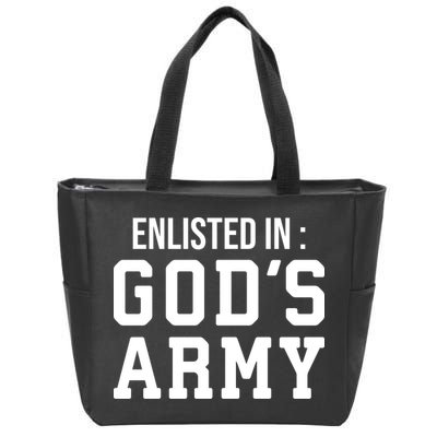 Enlisted In Gods Army Zip Tote Bag