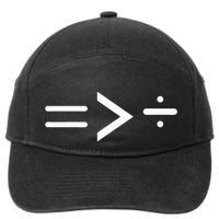 Equal Is Greater Than Divided 7-Panel Snapback Hat