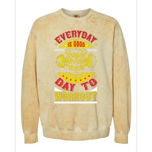 Everyday Is Good Day To Workout Colorblast Crewneck Sweatshirt