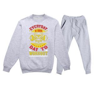 Everyday Is Good Day To Workout Premium Crewneck Sweatsuit Set