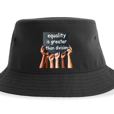 Equality Is Greater Than Division Math Black History Month .Png Sustainable Bucket Hat