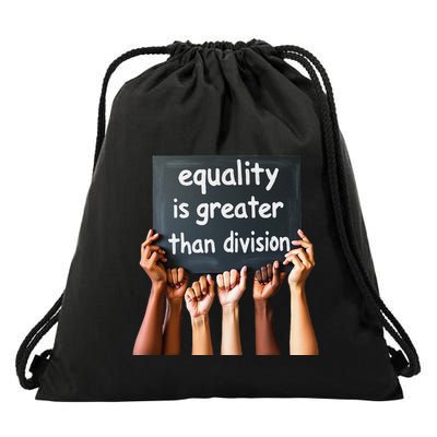 Equality Is Greater Than Division Math Black History Month .Png Drawstring Bag