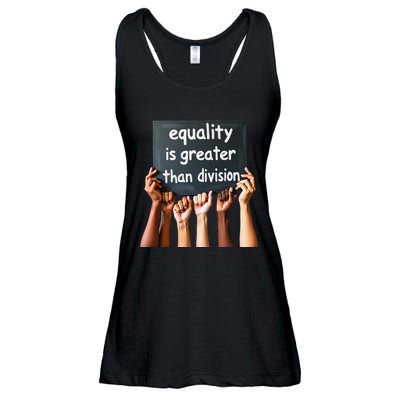 Equality Is Greater Than Division Math Black History Month .Png Ladies Essential Flowy Tank
