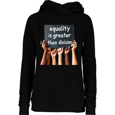 Equality Is Greater Than Division Math Black History Month .Png Womens Funnel Neck Pullover Hood