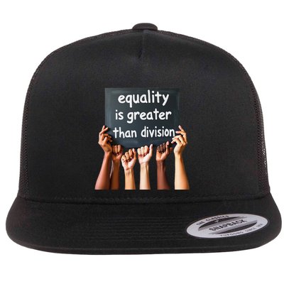 Equality Is Greater Than Division Math Black History Month .Png Flatbill Hat