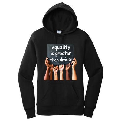 Equality Is Greater Than Division Math Black History Month .Png Women's Pullover Hoodie