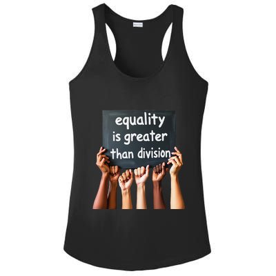 Equality Is Greater Than Division Math Black History Month .Png Ladies PosiCharge Competitor Racerback Tank