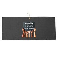 Equality Is Greater Than Division Math Black History Month .Png Large Microfiber Waffle Golf Towel