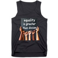 Equality Is Greater Than Division Math Black History Month .Png Tank Top