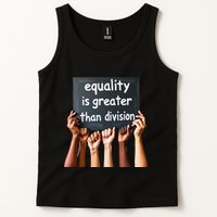 Equality Is Greater Than Division Math Black History Month .Png Tank Top