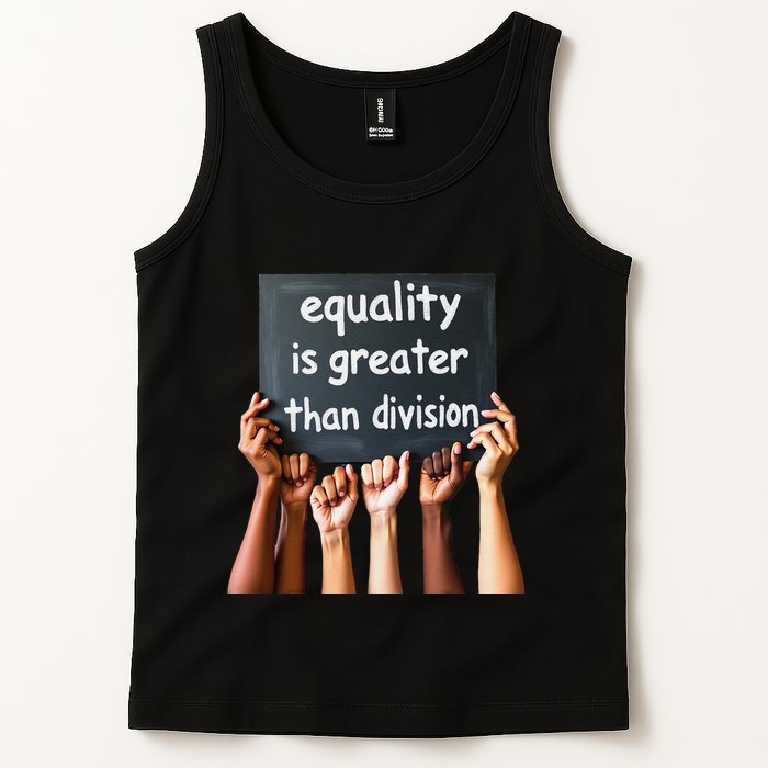 Equality Is Greater Than Division Math Black History Month .Png Tank Top