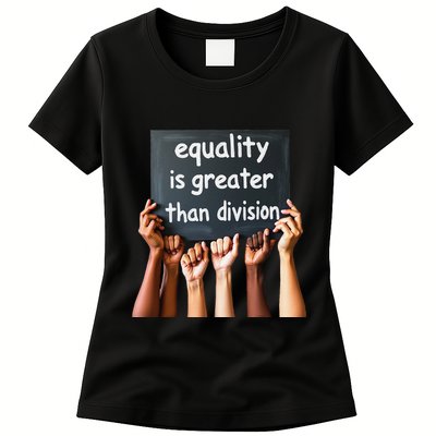 Equality Is Greater Than Division Math Black History Month .Png Womens T-Shirt