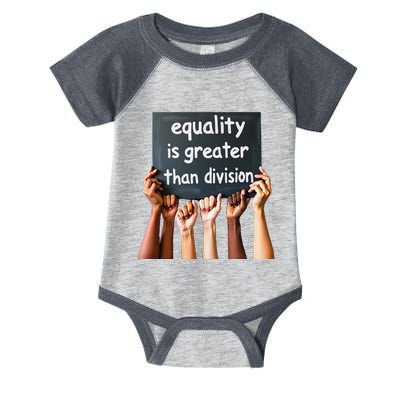 Equality Is Greater Than Division Math Black History Month .Png Infant Baby Jersey Bodysuit