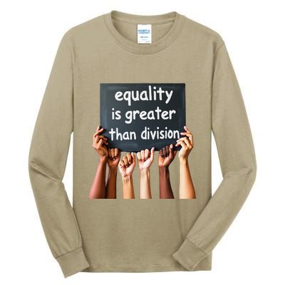 Equality Is Greater Than Division Math Black History Month .Png Tall Long Sleeve T-Shirt