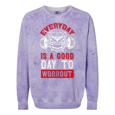 Everyday Is Good Day To Workout Colorblast Crewneck Sweatshirt