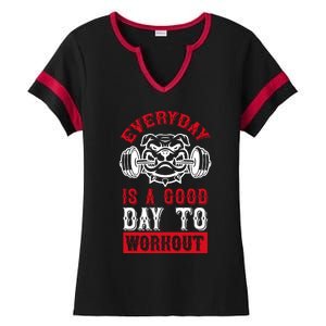 Everyday Is Good Day To Workout Ladies Halftime Notch Neck Tee