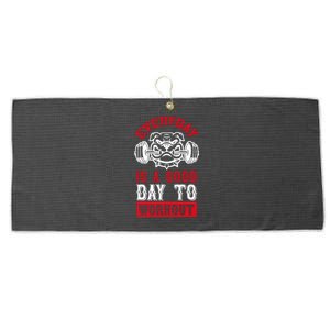 Everyday Is Good Day To Workout Large Microfiber Waffle Golf Towel