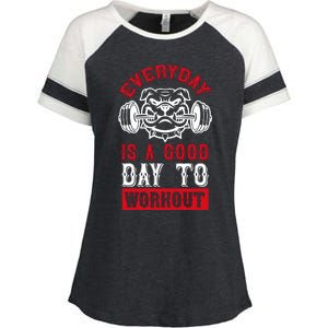 Everyday Is Good Day To Workout Enza Ladies Jersey Colorblock Tee